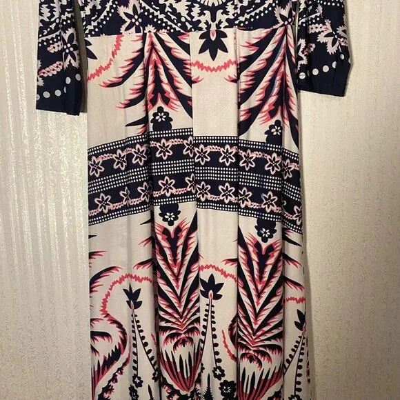 Reborn Floral Printed Long Sleeve Maxi Dress Size Medium - Picture 4 of 10
